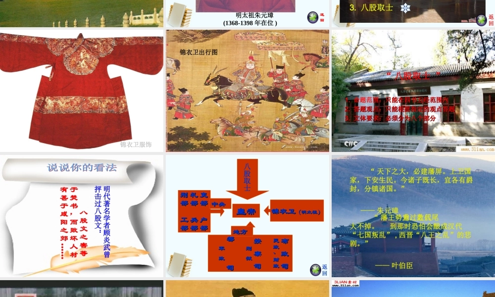 七年级历史下册 3.16(明朝君权的加强)课件 鲁教版 课件