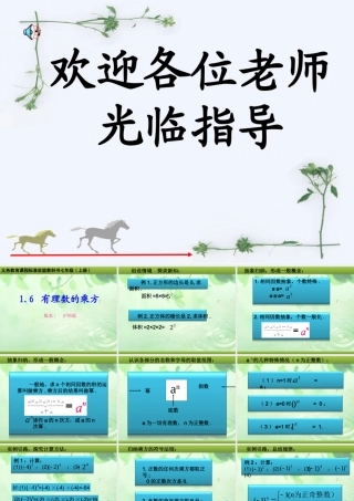 七年级数学上册 1.6有理数的乘方沪科版 试题