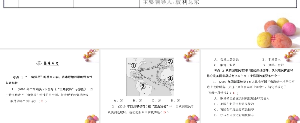 九年级历史上册 第五单元 单元知识整合 配套课件 人教新课标版 课件