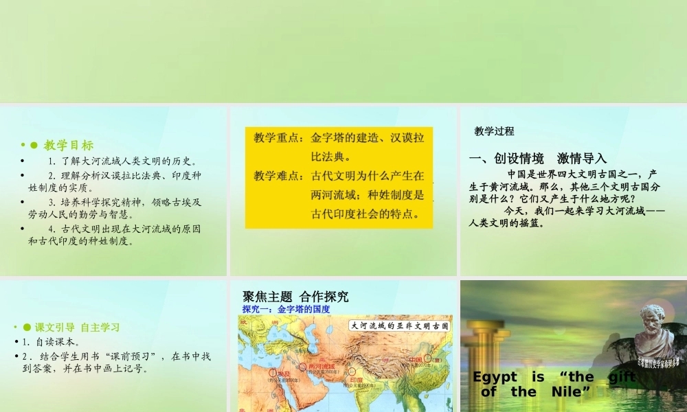 九年级历史上册 第2课 大河流域—人类文明的摇篮课件 新人教版 课件
