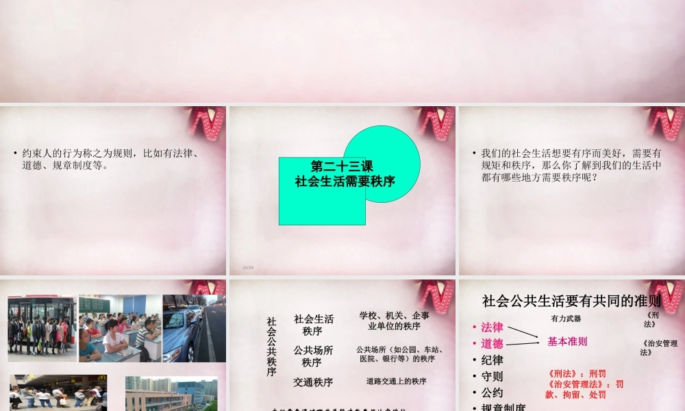 七年级政治下册 第五单元 第23课 不以规矩 难成方圆课件 苏教版 课件