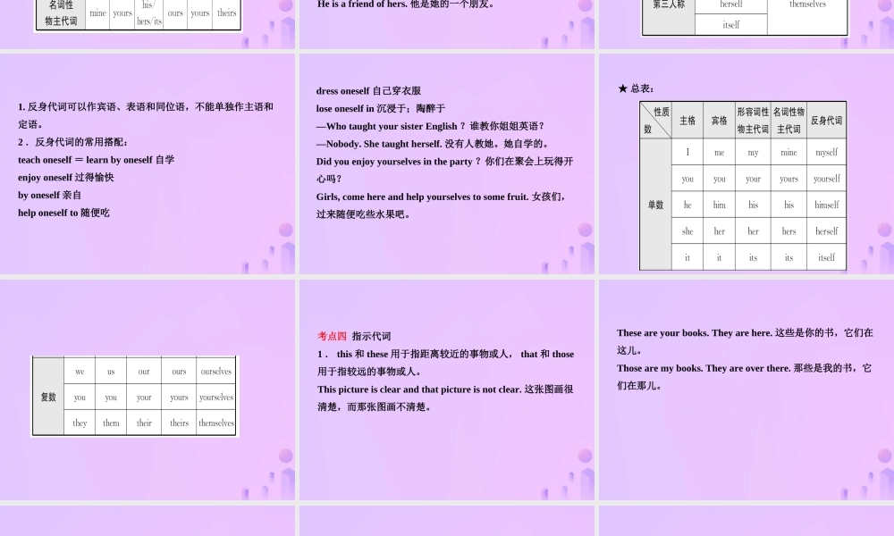 中考英语复习 语法二 代词课件