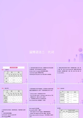 中考英语复习 语法二 代词课件