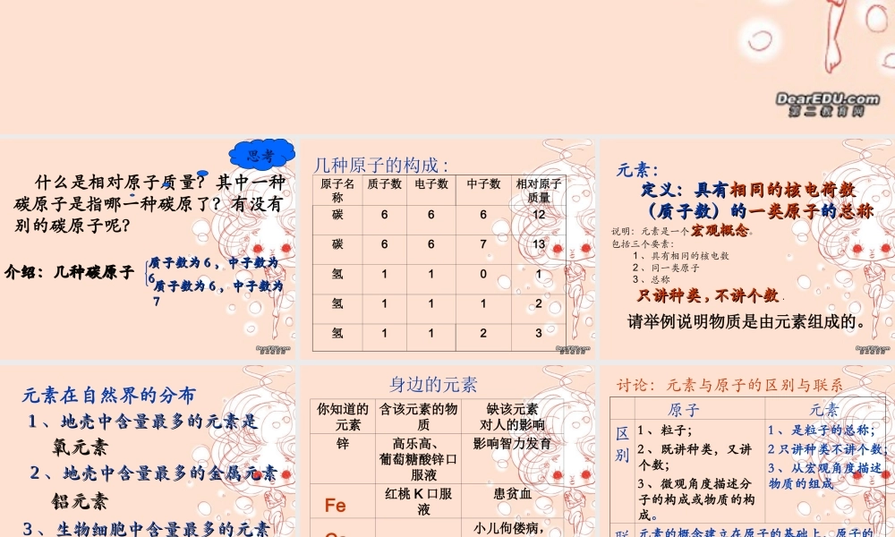 九年级化学第四单元 新课标 人教版 课件