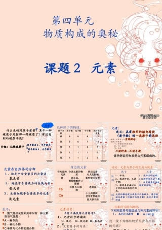 九年级化学第四单元 新课标 人教版 课件