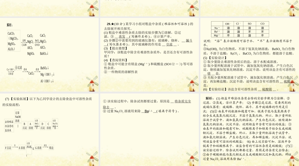 九年级化学 重点题目 专项突破卷(二)课件 (新版)新人教版 课件