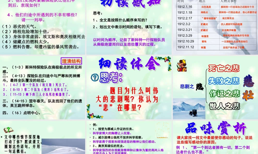 七年级下册伟大的悲剧课件 人教版 课件