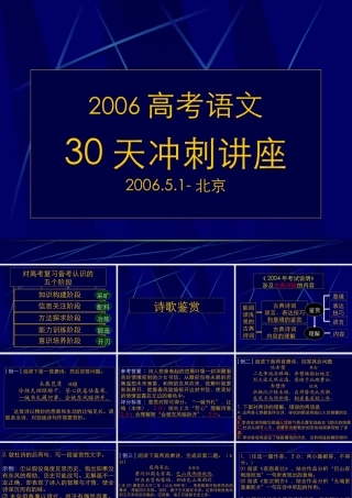 9五一串讲2 高考语文冲刺分类复习课件全集下 新课标 人教版 高考语文冲刺分类复习课件全集下 新课标 人教版