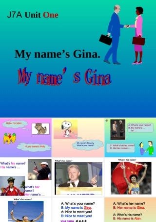 Unit1 (1) 人教版七年级英语上册Unit1 My name's Gina课件