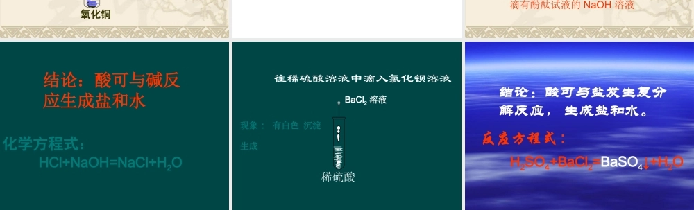 九年级化学下册 酸性质的实验探究课件