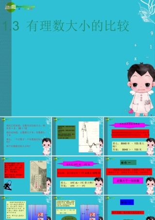 七年级数学上册 1.3有理数大小的比较课件 湘教版 课件
