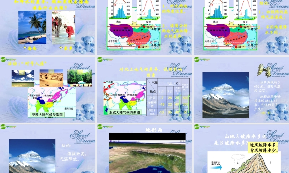 七年级地理上册 第三章第四节影响气候的主要因素课件 人教新课标版 课件