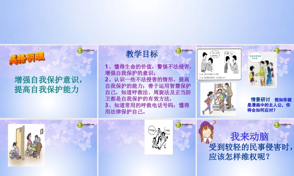 七年级政治下册 未成年人的自我保护课件 鲁教版 课件