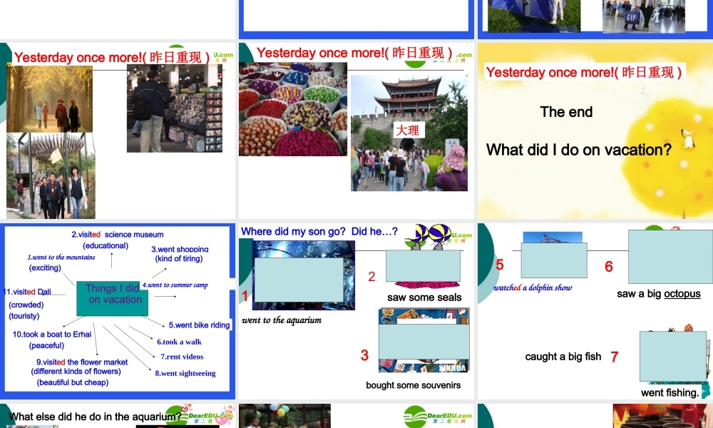 Go for it 专题复习 Holidays and vacations课件人教新目标版 课件