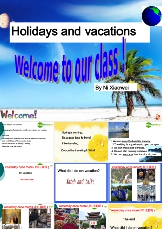 Go for it 专题复习 Holidays and vacations课件人教新目标版 课件