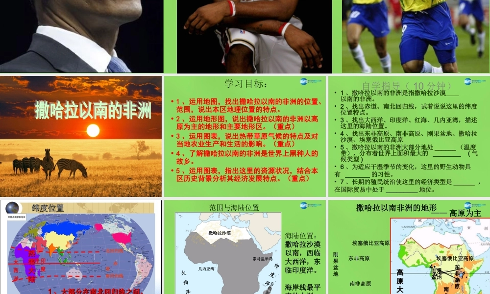 七年级地理下册 7.3 撒哈拉以南的非洲课件 商务星球版 课件
