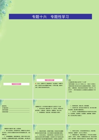 中考语文 专题十六 专题性学习课件