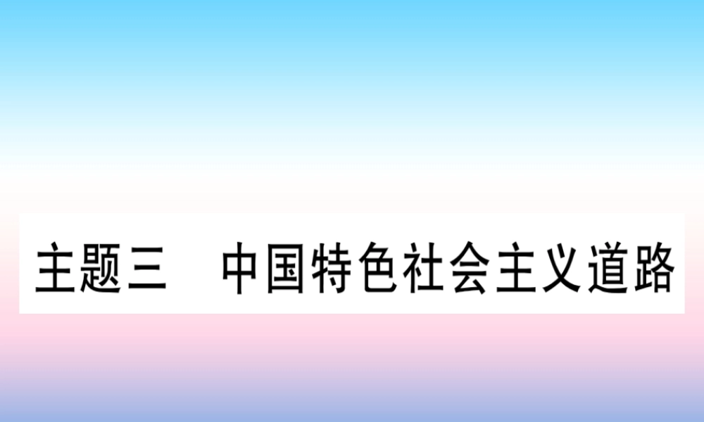 (甘肃专用)中考历史总复习 第一篇 考点系统复习 板块三 中国现代史 主题三 中国特色社会主义道路(精练)课件