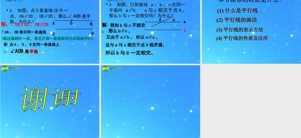 七年级数学上册 6.4(平行线)课件 苏科版 课件
