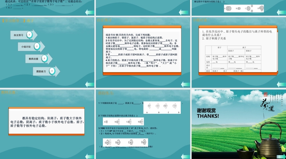九年级化学上册 第三单元 物质构成的奥秘 课题2 原子的结构 第1课时 原子的构成课堂导学课件 (新版)新人教版 课件