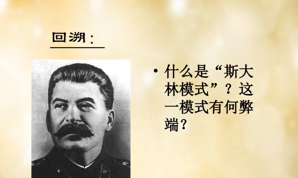 九年级历史下册 第10课 苏联的改革与解体用课件 新人教版 课件