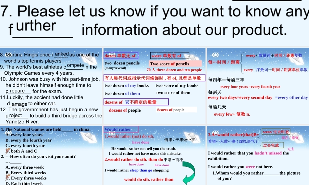 unit8 新课标高三第一轮复习课件整理 新课标高三第一轮复习课件整理