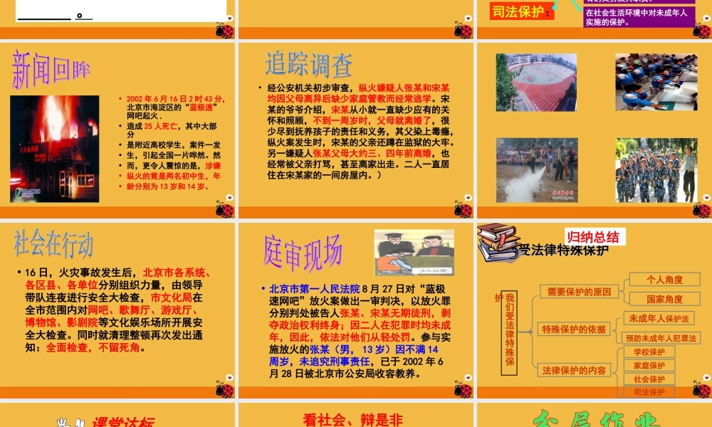 七年级政治下册 我们受法律特殊保护课件 鲁教版 课件