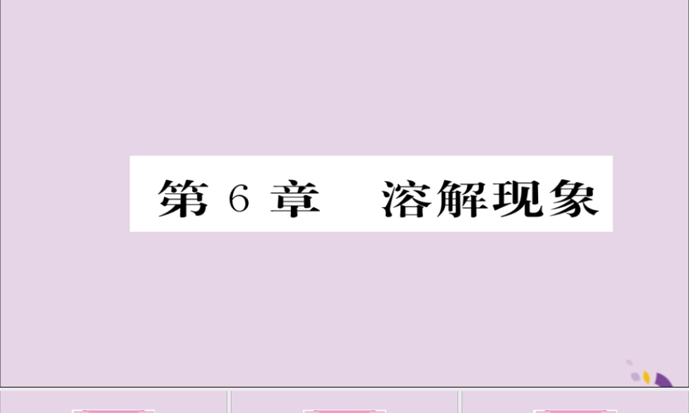 (遵义专版)中考化学总复习 第1编 教材知识梳理篇 第6章 溶解现象(精讲)课件