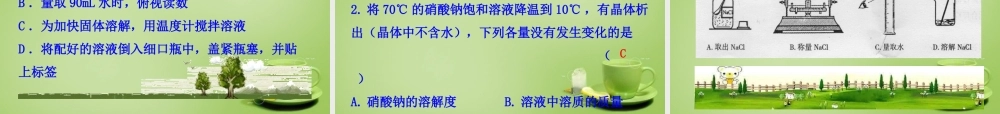 九年级化学下册 第9单元 课题3 溶液的浓度课件 (新版)新人教版 课件