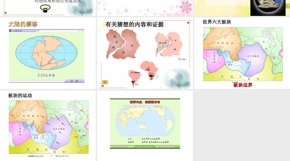 七年级地理上册：第二章第四节 海陆的变迁(课件)湘教版 课件