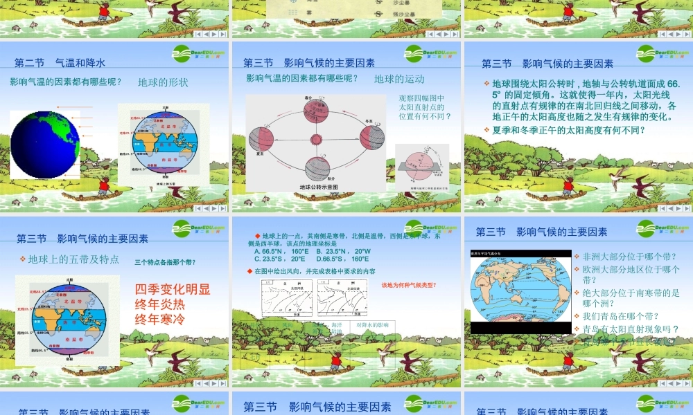 七年级地理上册 第四章 世界的气候复习课件 湘教版 课件