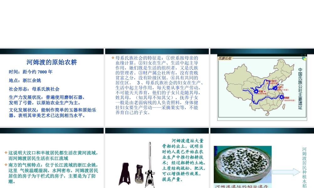 七年级历史上册 第二课原始农耕的生活课件 人教新课标版 课件