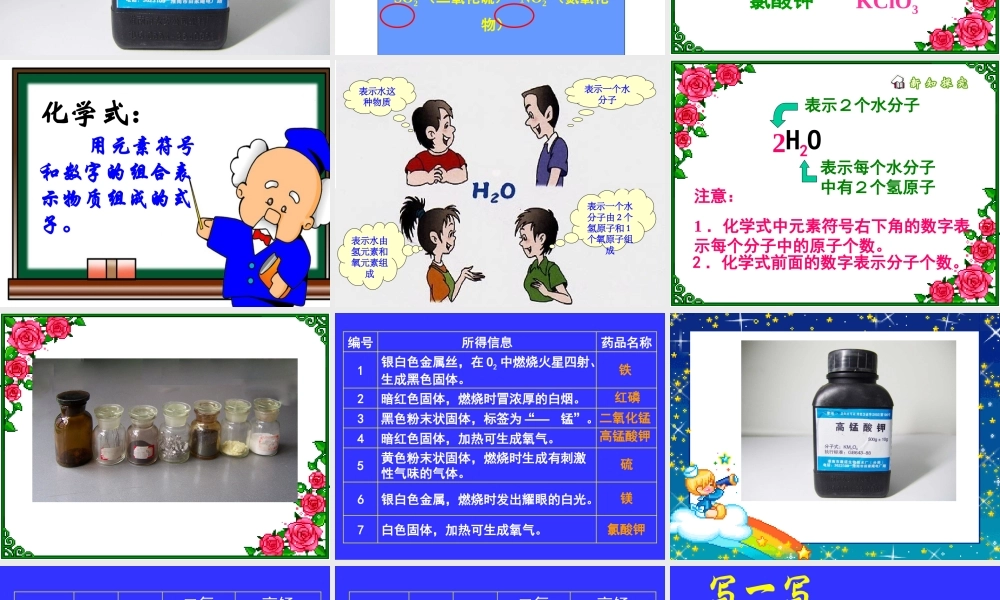 九年级化学化学式与化合价课件二 新课标 人教版 课件