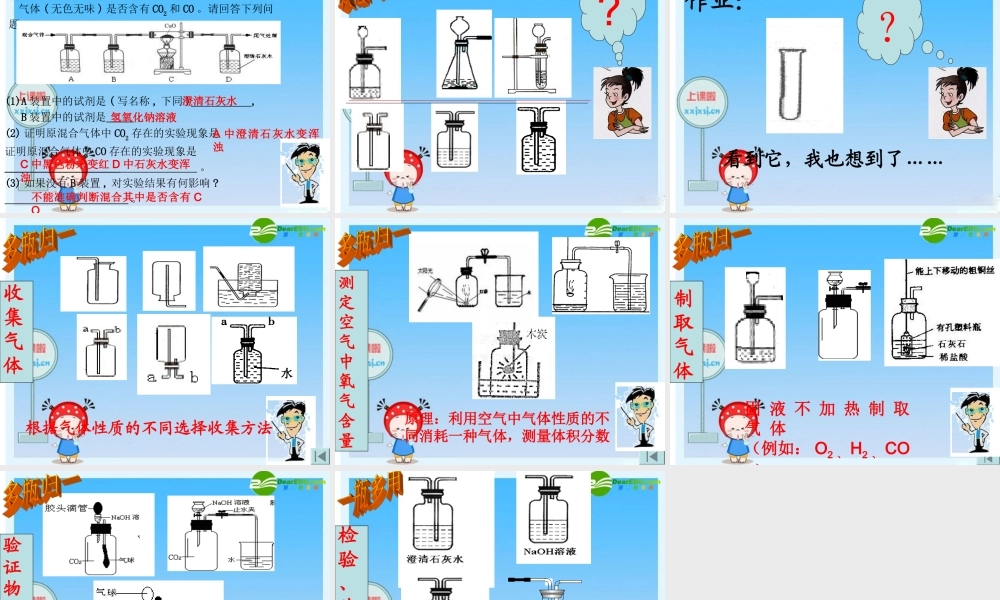 九年级化学第一轮总复习 化学实验专题课件 鲁教版 课件