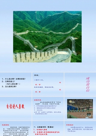 七年级政治上册 成功需自信课件 鲁教版 课件