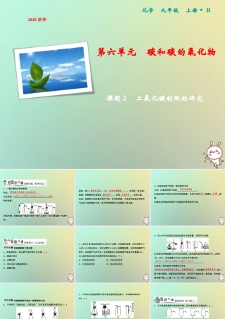 九年级化学上册 第6单元 碳和碳的氧化物 课题2 二氧化碳制取的研究作业课件 (新版)新人教版 课件