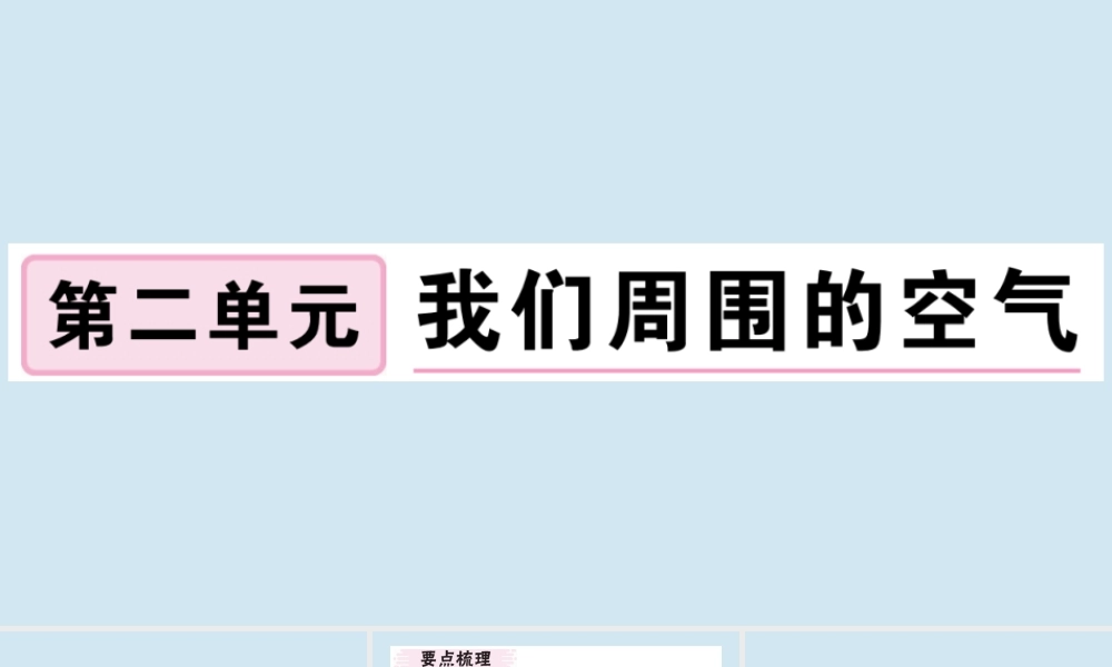 九年级化学上册 第二单元 我们周围的空气 课题1 空气 第1课时 空气是由什么组成的作业课件 (新版)新人教版 课件