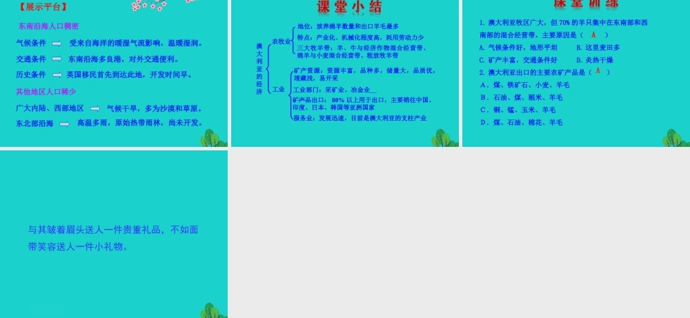 七年级地理下册 第八章 第四节 澳大利亚(二澳大利亚的经济)课件 七年级地理下册 第八章 第四节 澳大利亚课件+素材(新版)新人教版-2