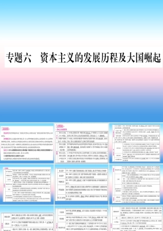 (甘肃专用)中考历史总复习 第二篇 知能综合提升 专题六 资本主义的发展历程及大国崛起课件