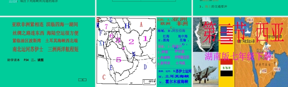 七年级地理(西亚)课件 湘教版 课件