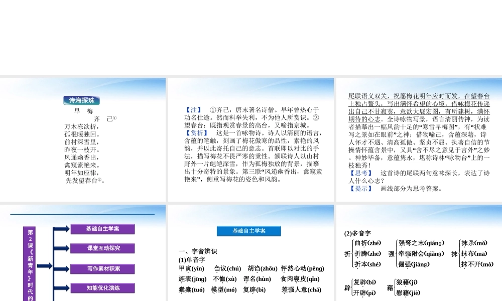 )时代的鲁迅精品课件 语文版必修2 课件