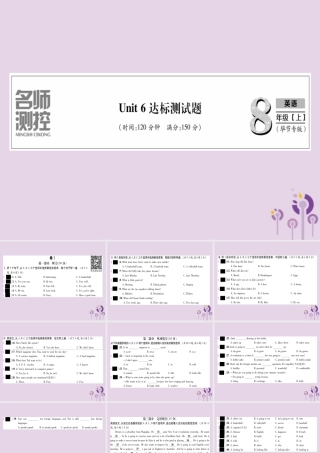 (毕节专版)秋八年级英语上册 Unit 6 I m going to study computer science达标测试卷作业课件 (新版)人教新目标版 课件