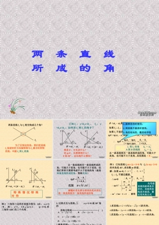 9.2两条直线所成的角 高二数学直线 平面 简单几何体ppt课件集一 人教版 高二数学直线 平面 简单几何体ppt课件集一 人教版