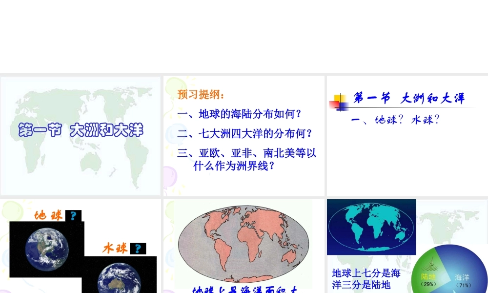 七年级地理 大洲和大洋  课件