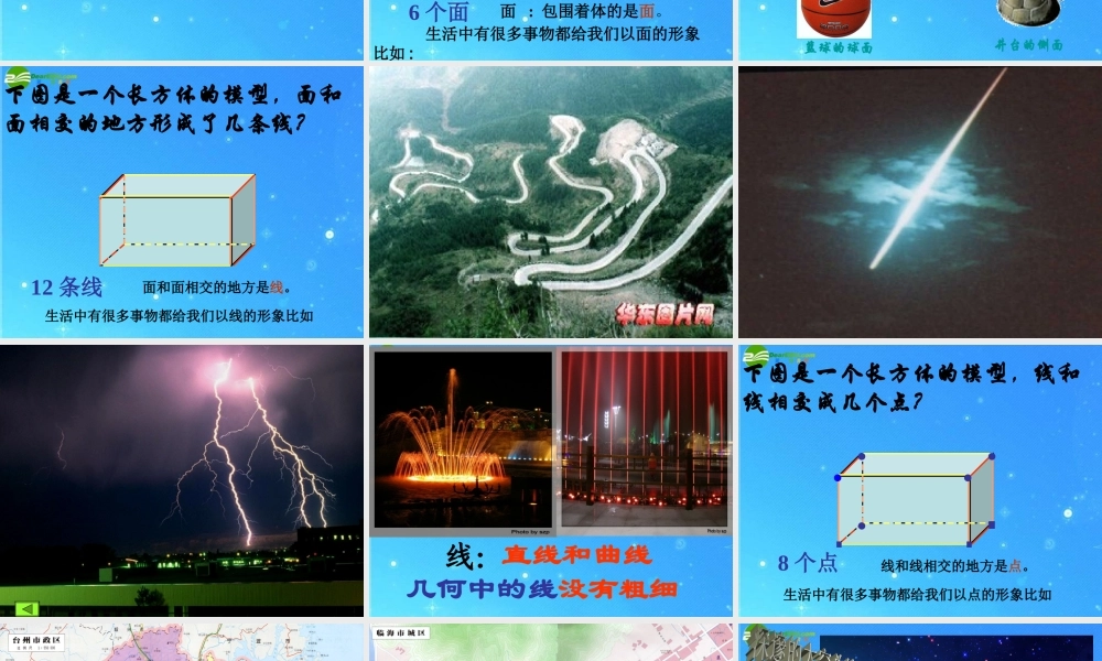 七年级数学上册 1.2(图形中的点、线、面)课件 冀教版 课件