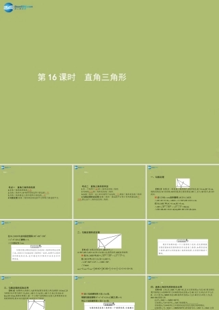 (福建专版)中考数学总复习 第16课时 直角三角形课件