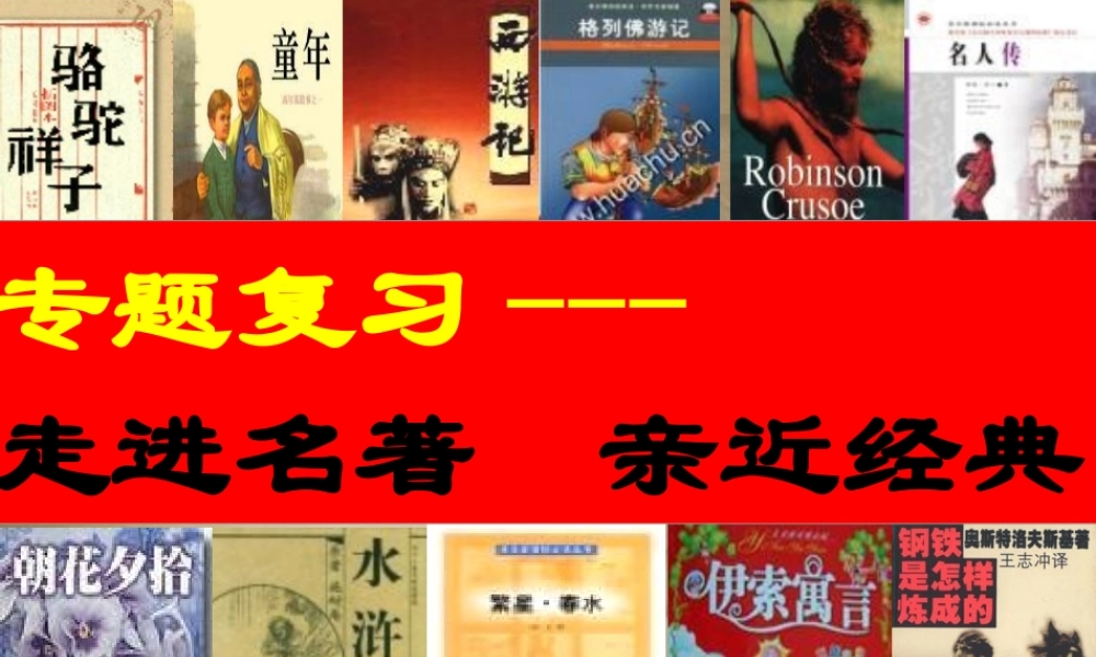 中考语文专题复习 走进名著，亲近经典课件