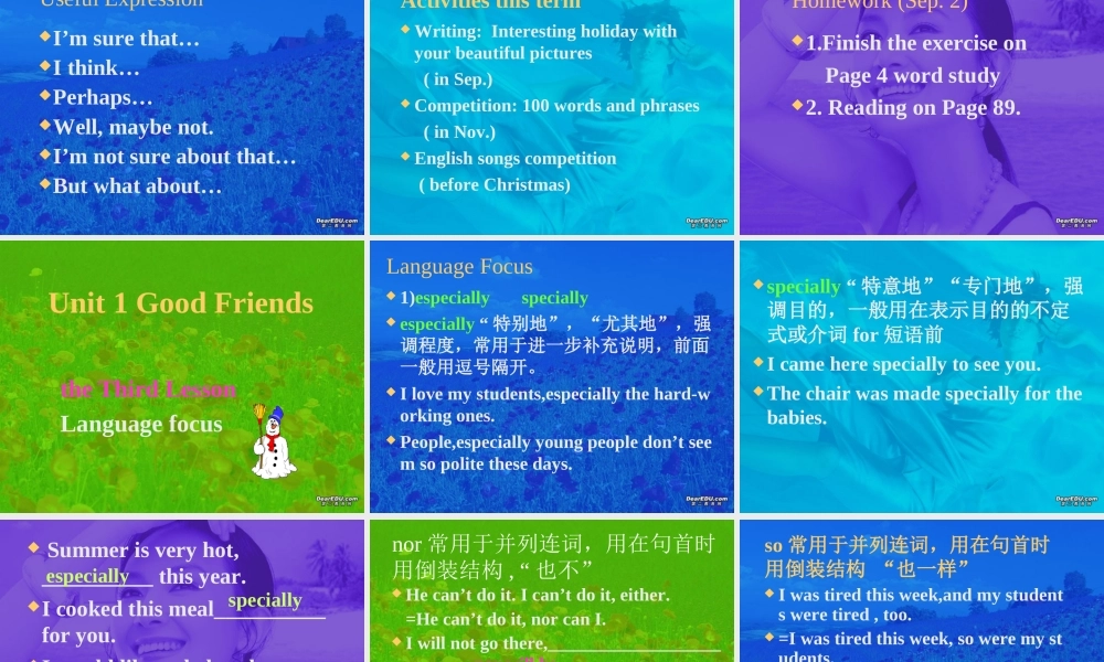 Unit1 good friends 新课标 人教版 课件