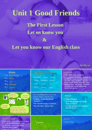 Unit1 good friends 新课标 人教版 课件
