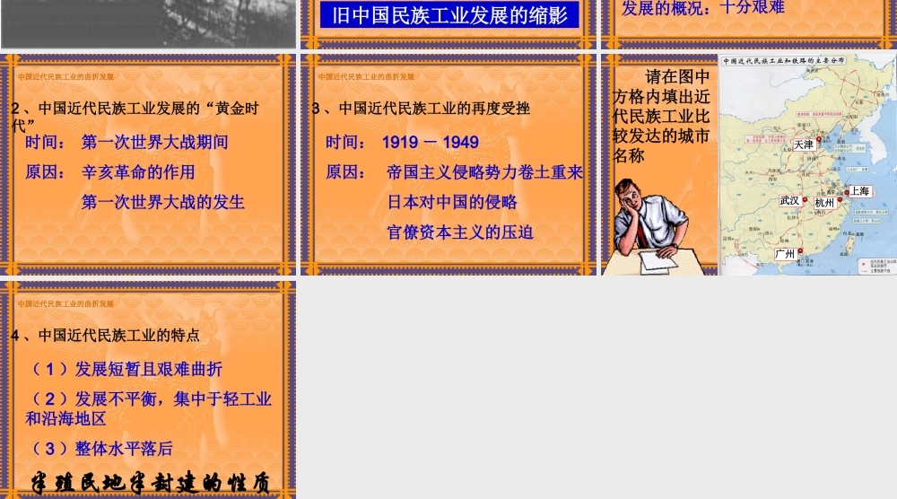 七年级历史中国近代民族工业的发展课件1 鲁教版 课件